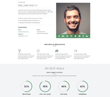 Resume Page