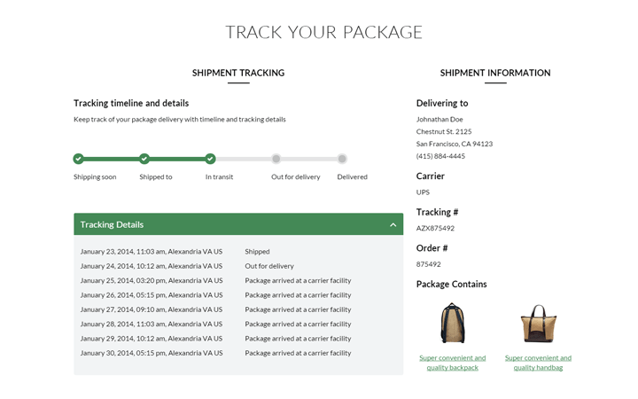 Order Tracking